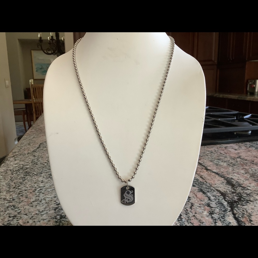 Russell Simmons Stainless Steel 30” 3mm Ball Chain w/Logo Tag